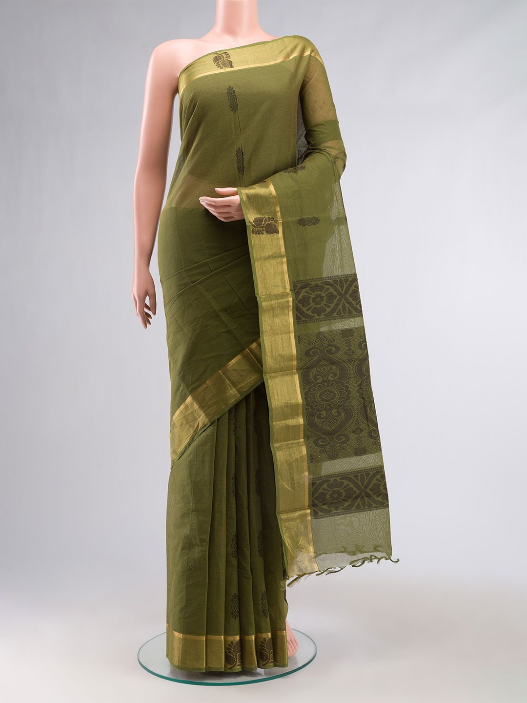 

Nalli Pure Cotton Saree, Green