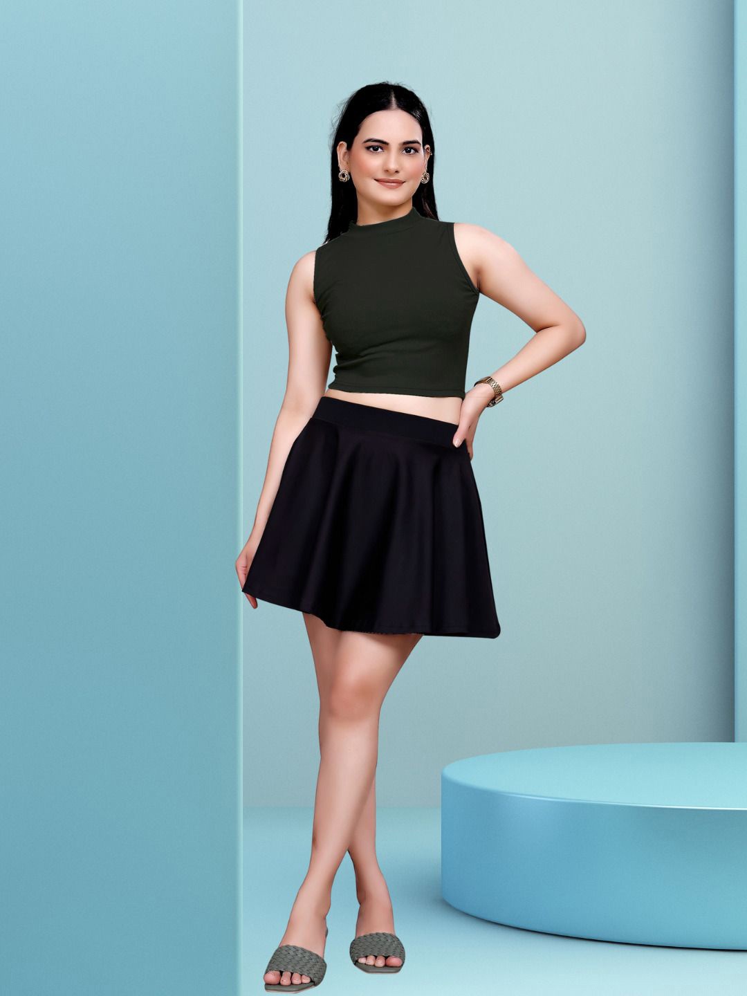 

DressBerry Tank Crop Top, Black