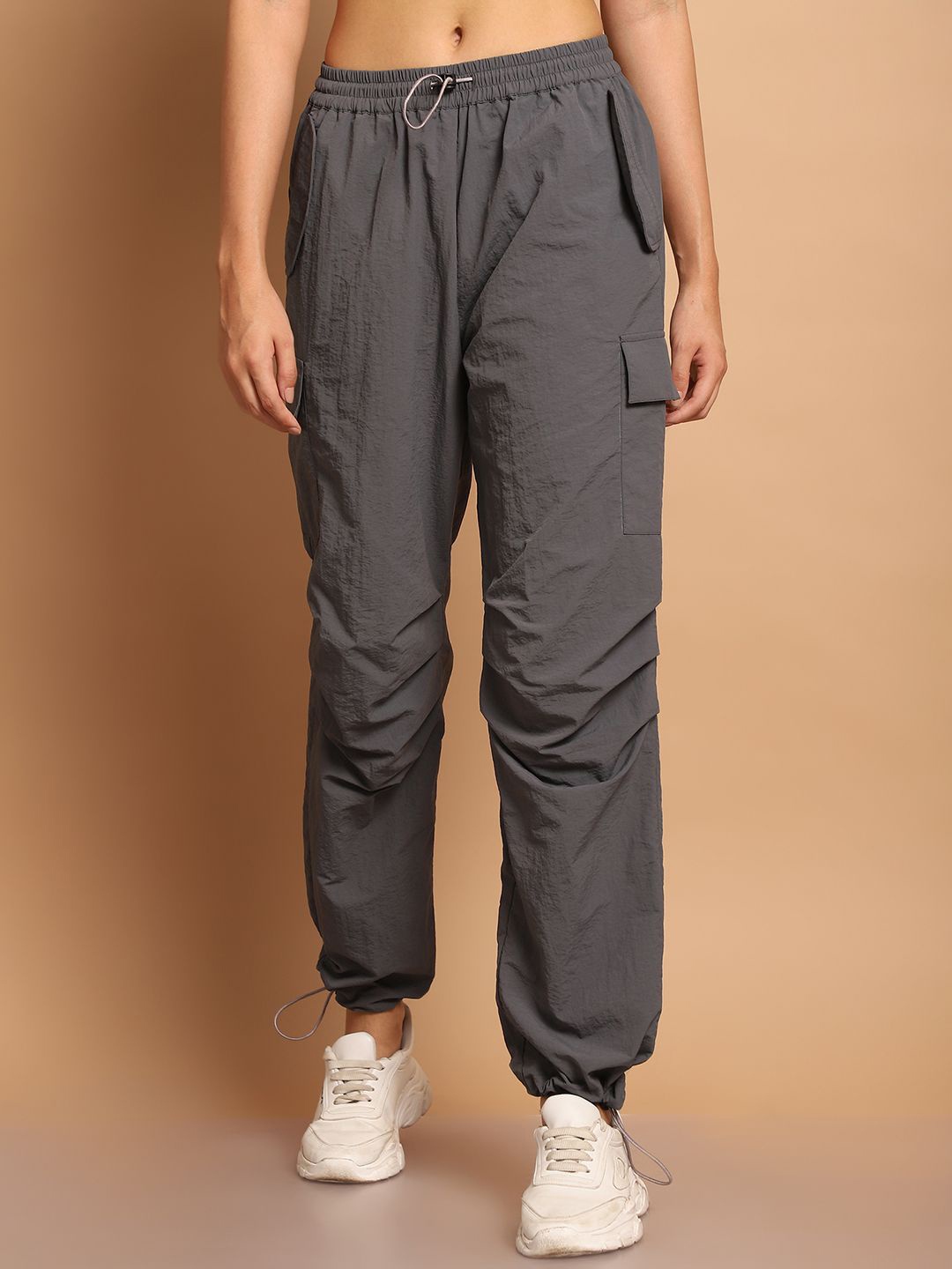 

JAKANARY Women Relaxed Easy Wash Trousers, Grey