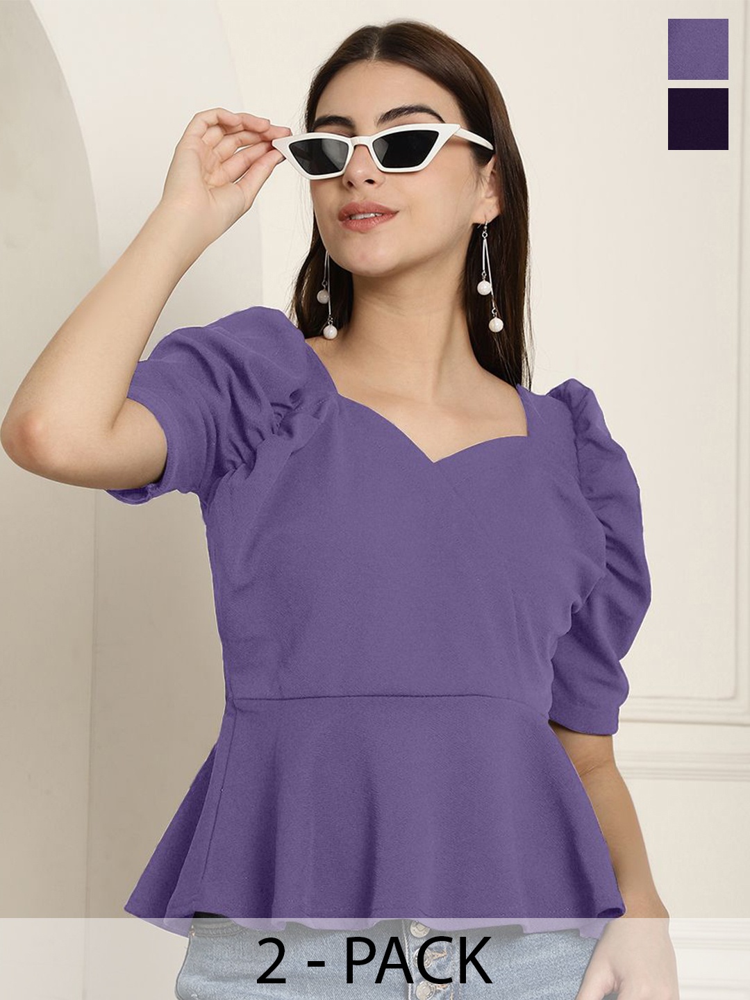 

Tromko Puff Sleeve Top, Multi