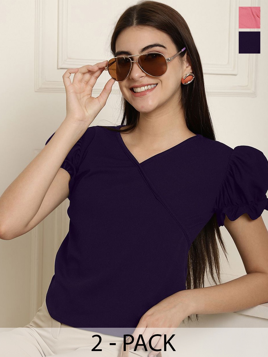 

Tromko Puff Sleeve Top, Multi