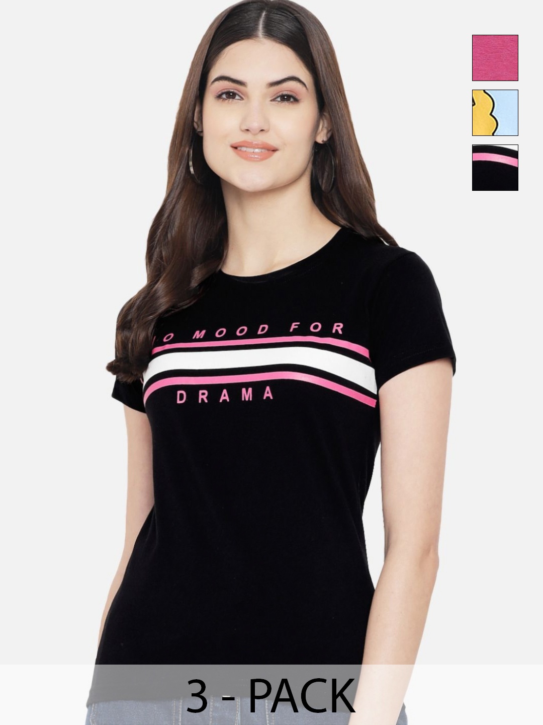 

Tromko Women Typography Printed T-shirt, Multi
