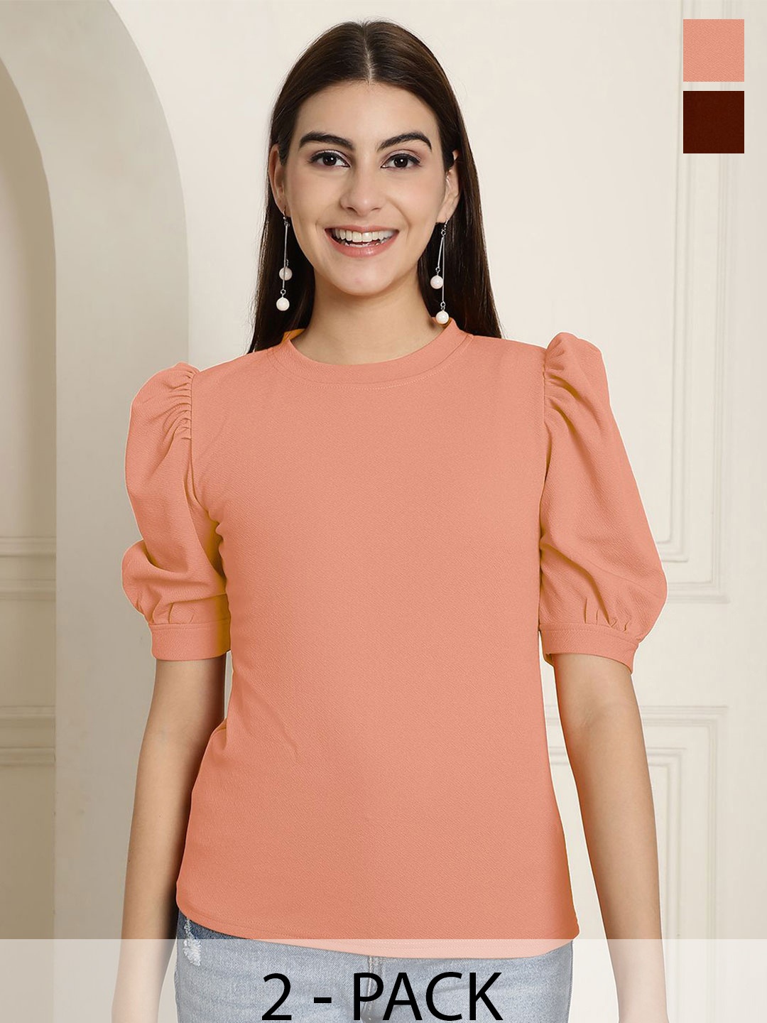 

Tromko Puff Sleeve Top, Multi