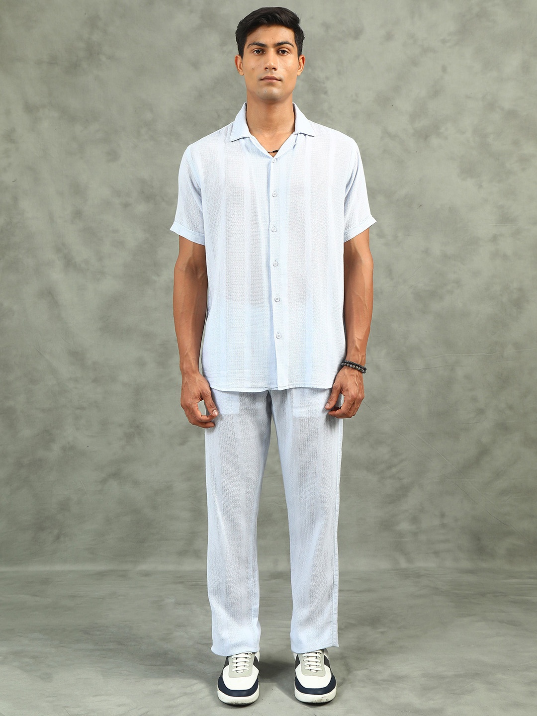

beevee Pure Cotton Shirt With Trouser Co-Ords, Grey