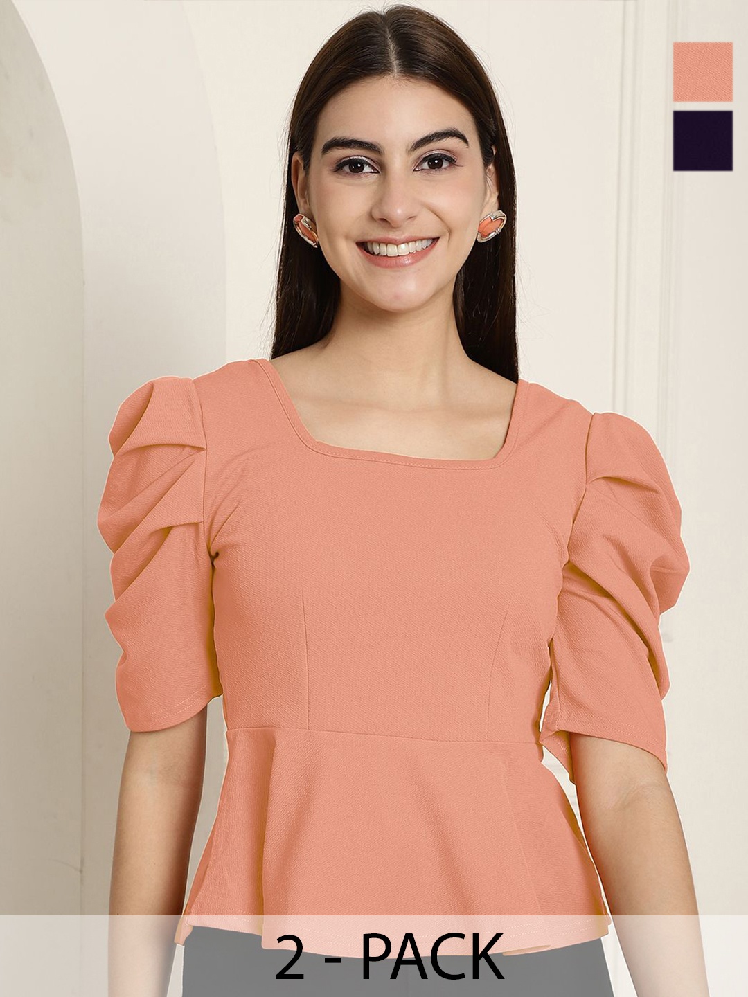 

Tromko Puff Sleeve Top, Multi