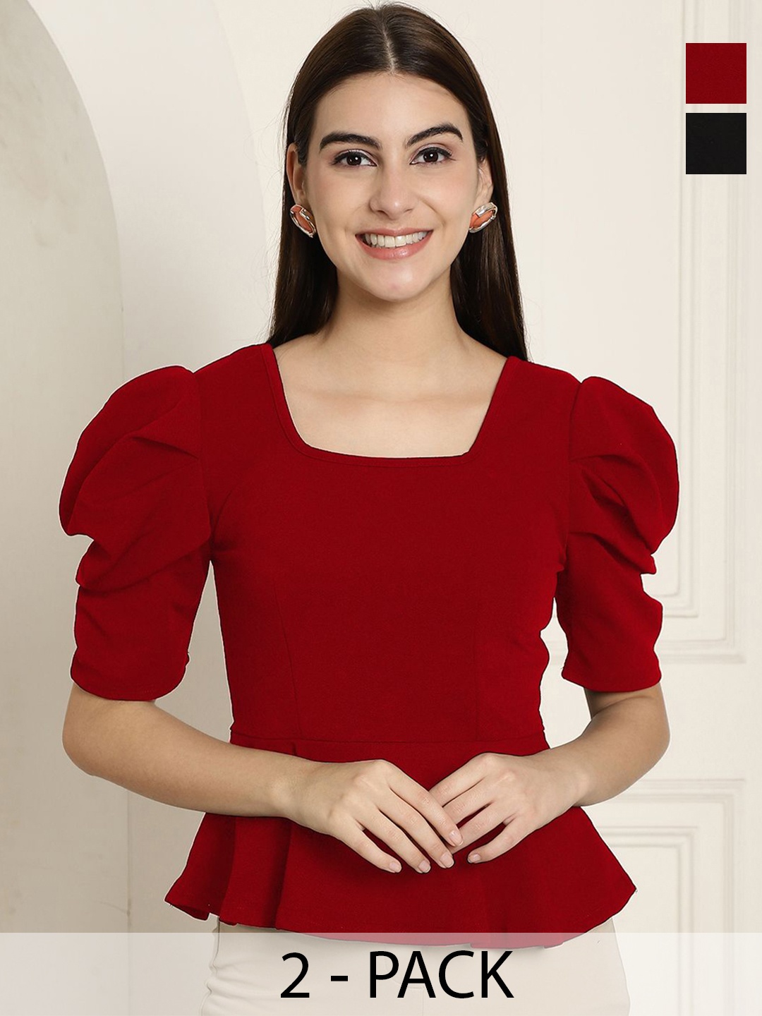 

Tromko Puff Sleeve Top, Multi