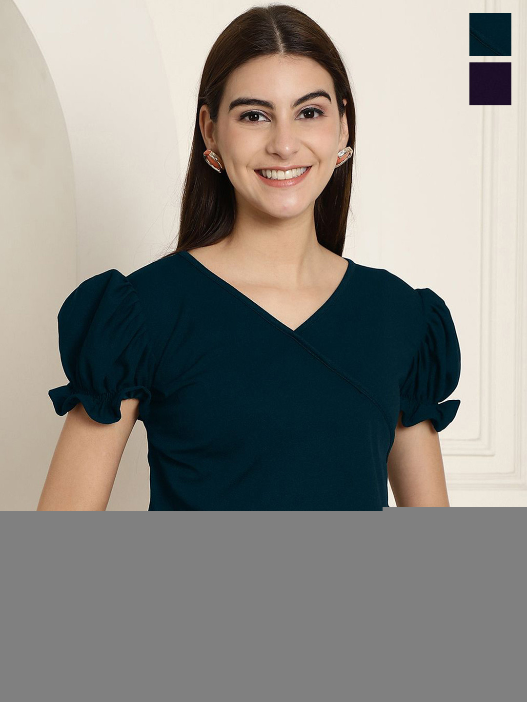 

Tromko Puff Sleeve Top, Multi
