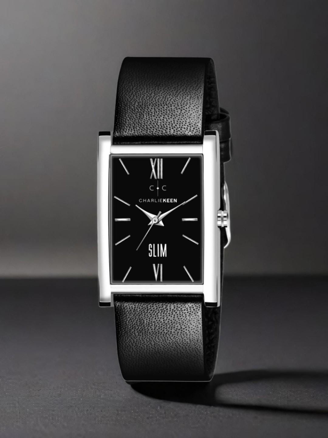 

CHARLIEKEEN Men Brass Dial & Straps Analogue Watch CC-GSQ214-BLK-BLK, Black
