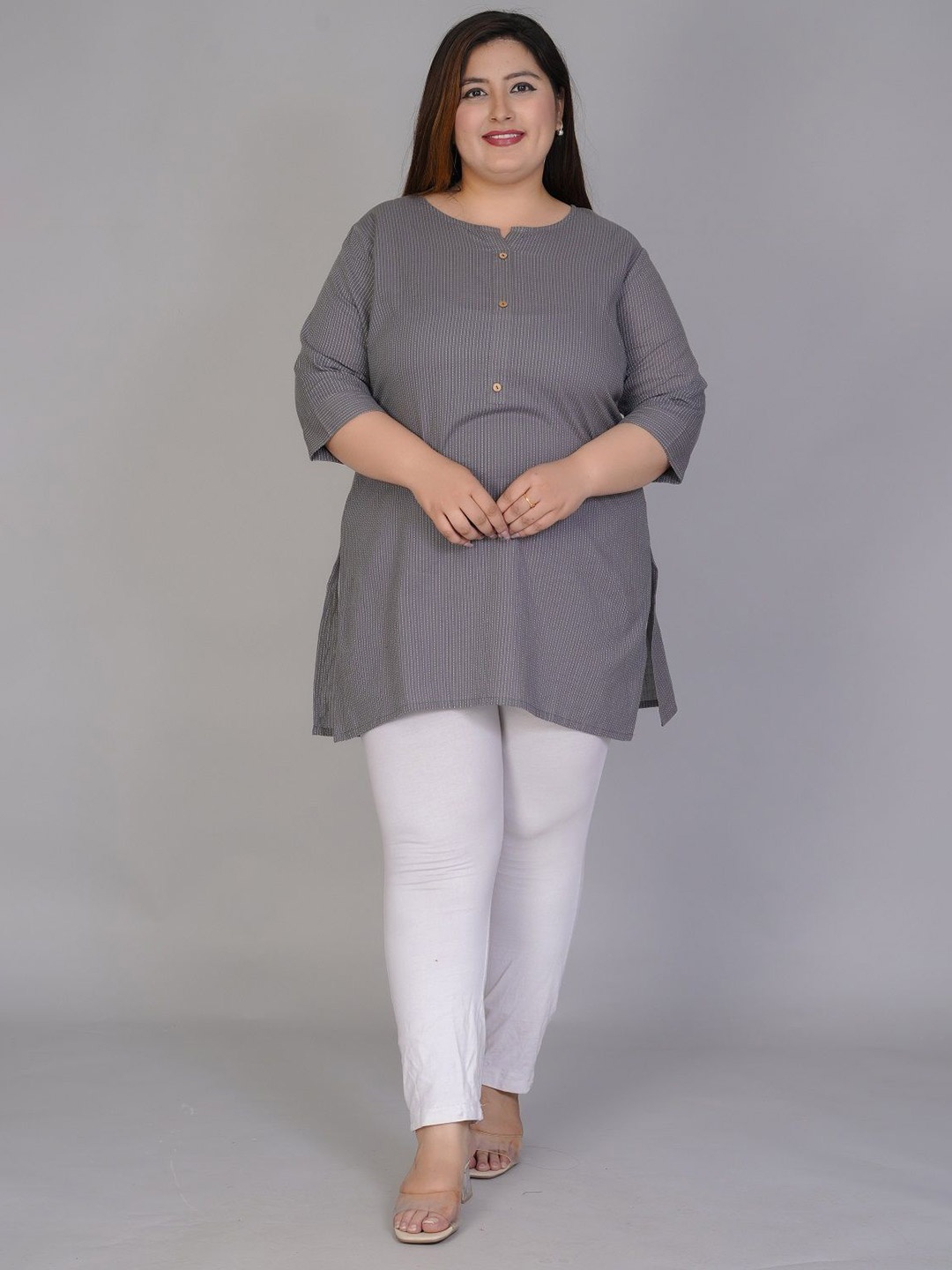 

Gs Fashions Pure Cotton Kurti, Grey