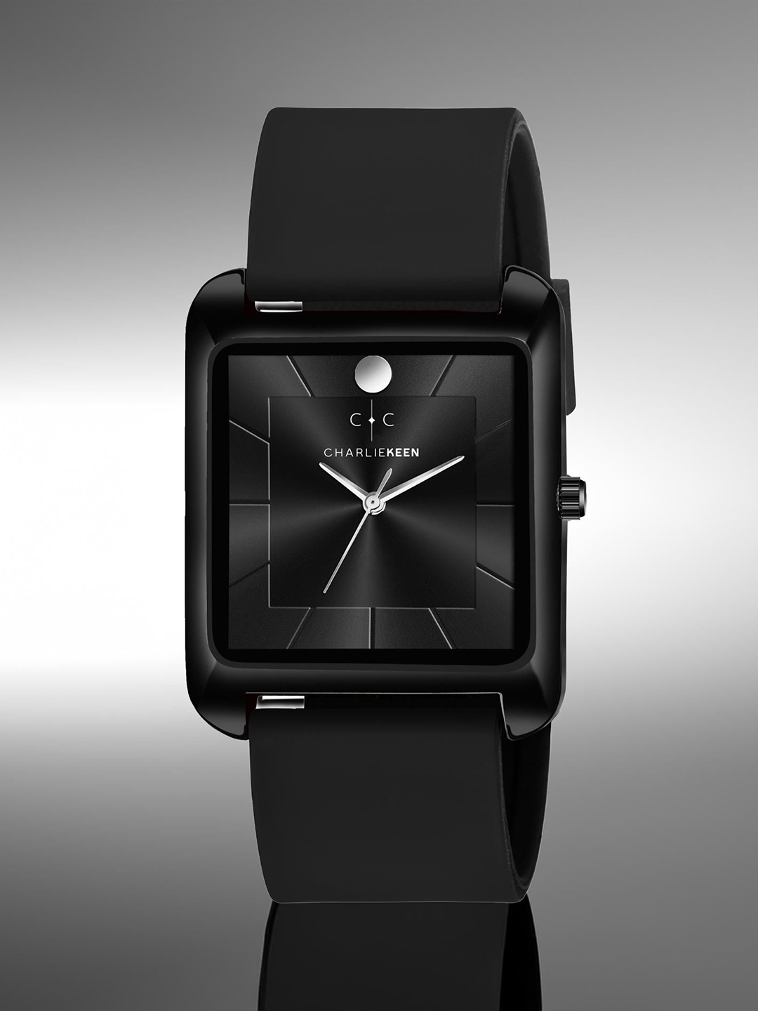 

CHARLIEKEEN Men Brass Dial & Straps Analogue Watch CC-GSQ008-BLK-BLK, Black