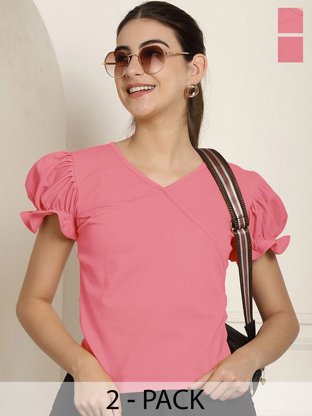 

Tromko Puff Sleeve Top, Multi