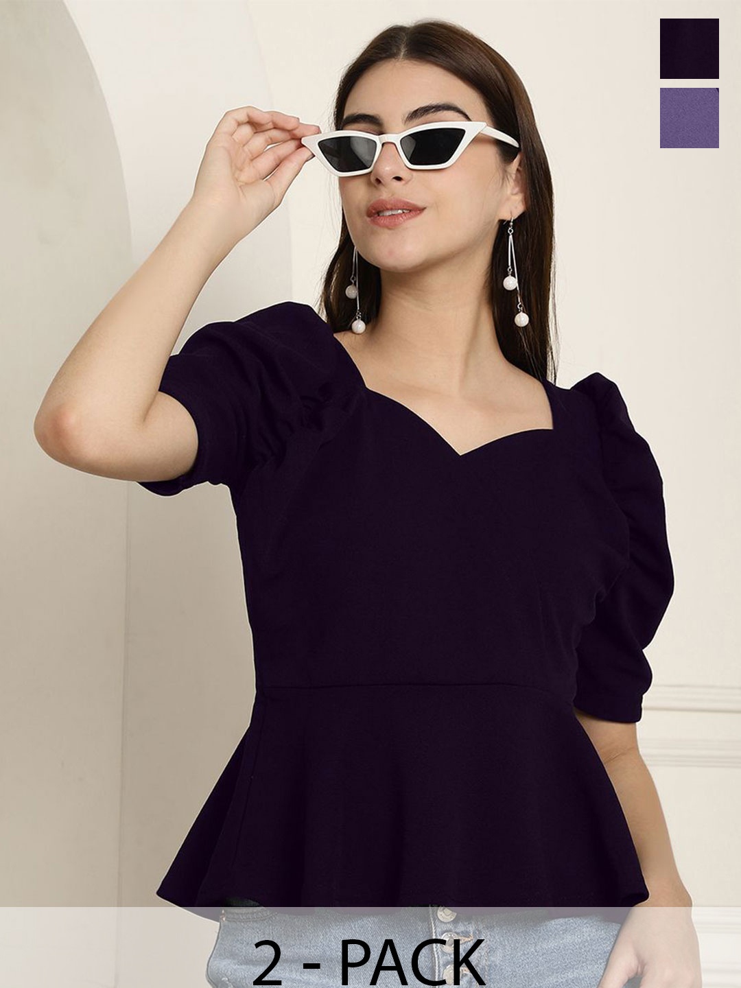 

Tromko Puff Sleeve Top, Multi