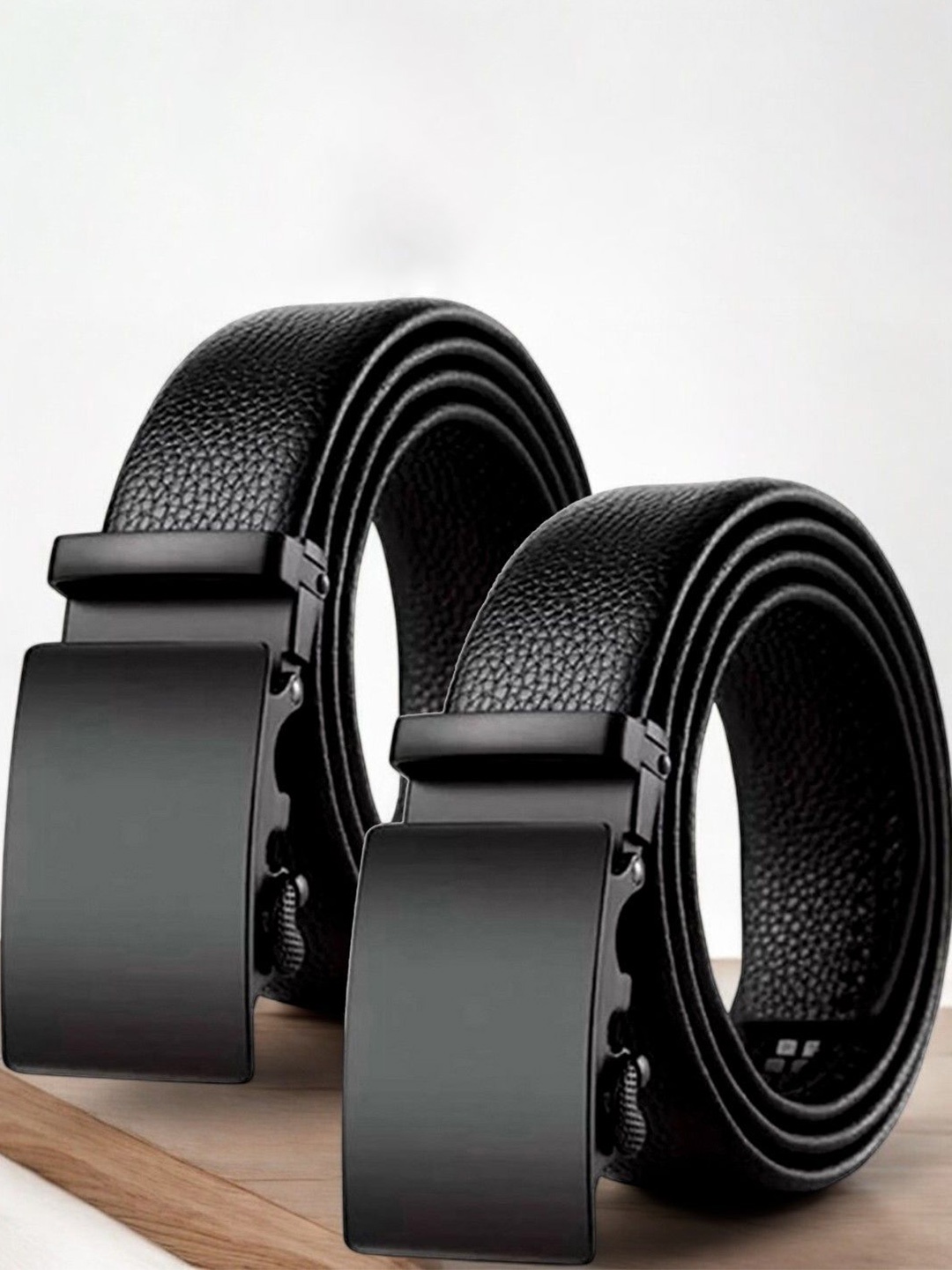 

The Roadster Lifestyle Co Set Of 2 Textured Formal Belts, Black