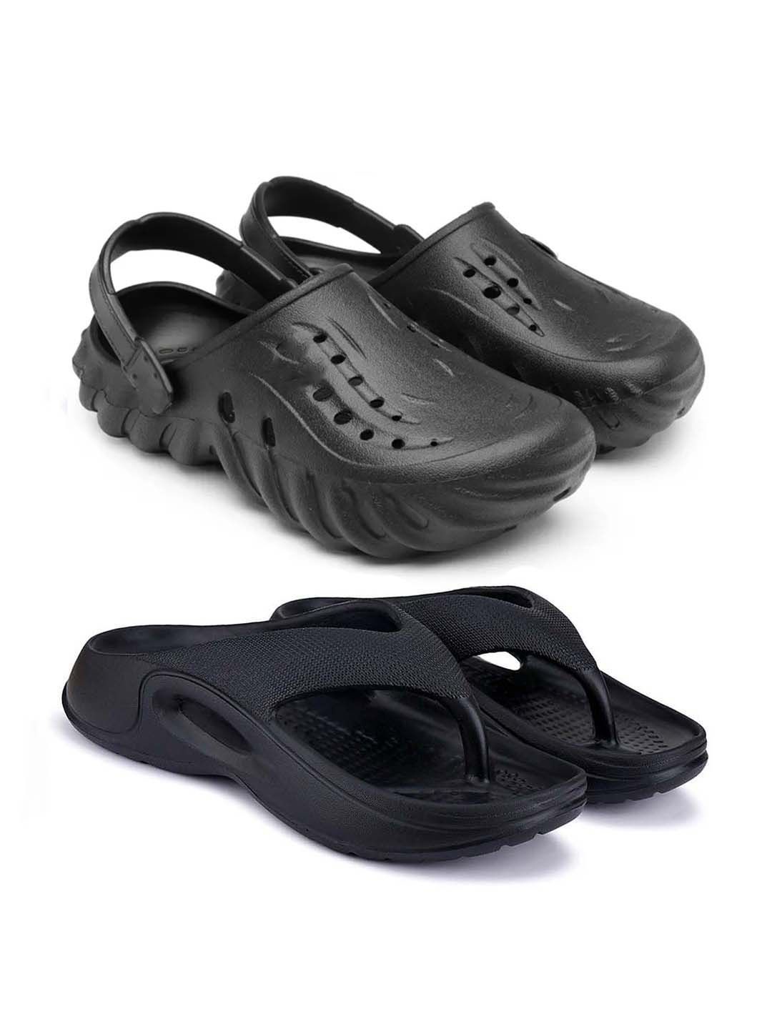 

BERSACHE Men Clogs, Black