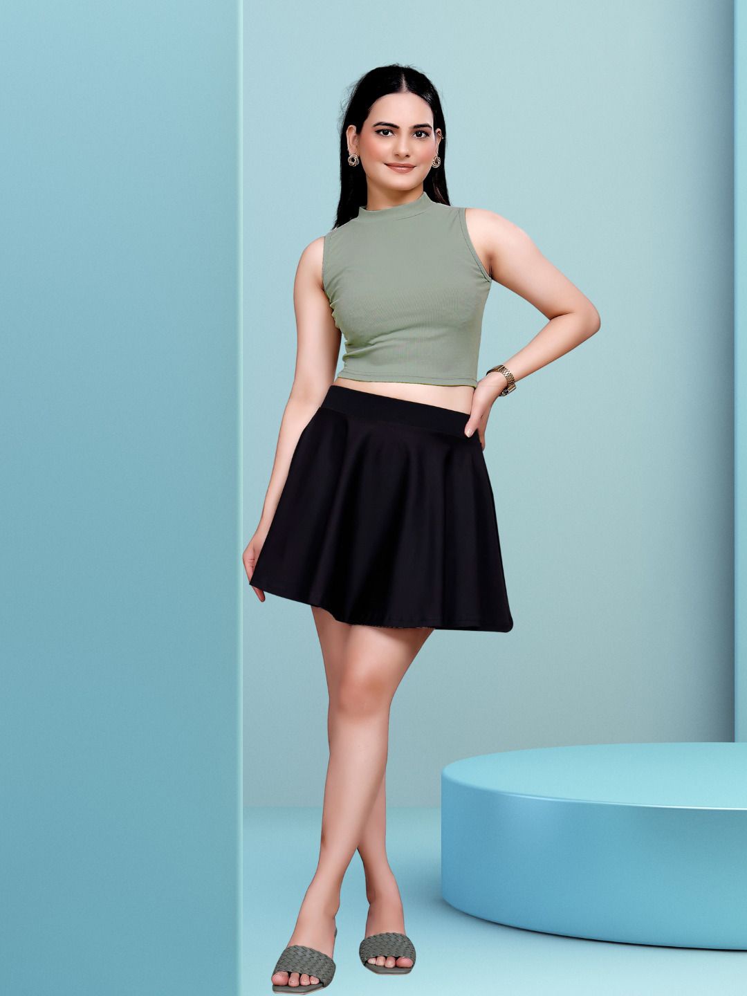 

DressBerry Tank Crop Top, Grey