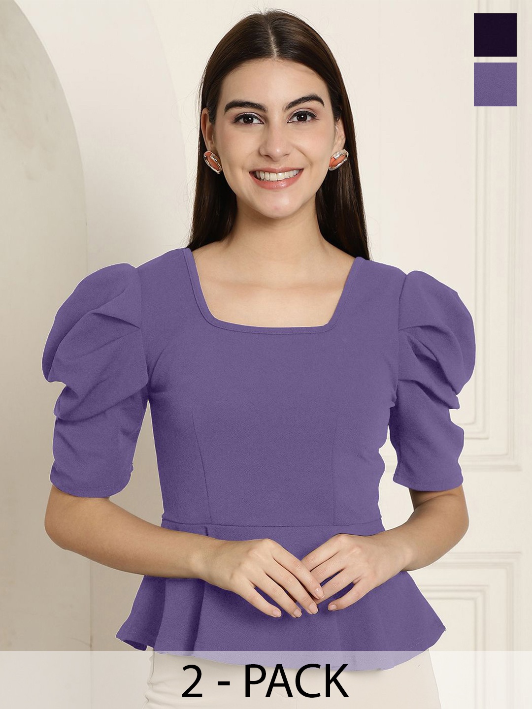 

Tromko Puff Sleeve Top, Multi