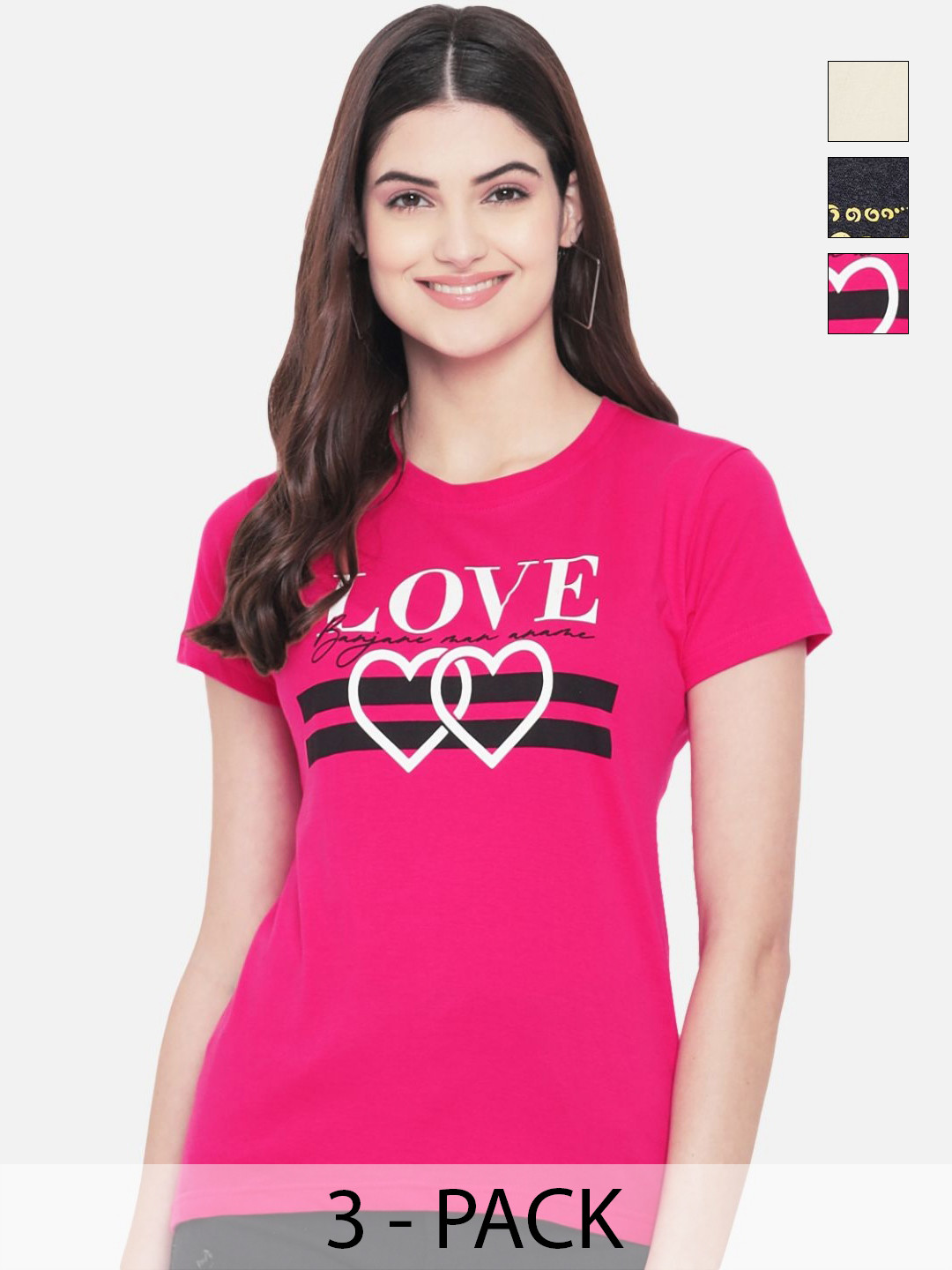 

Tromko Women Typography Printed T-shirt, Multi