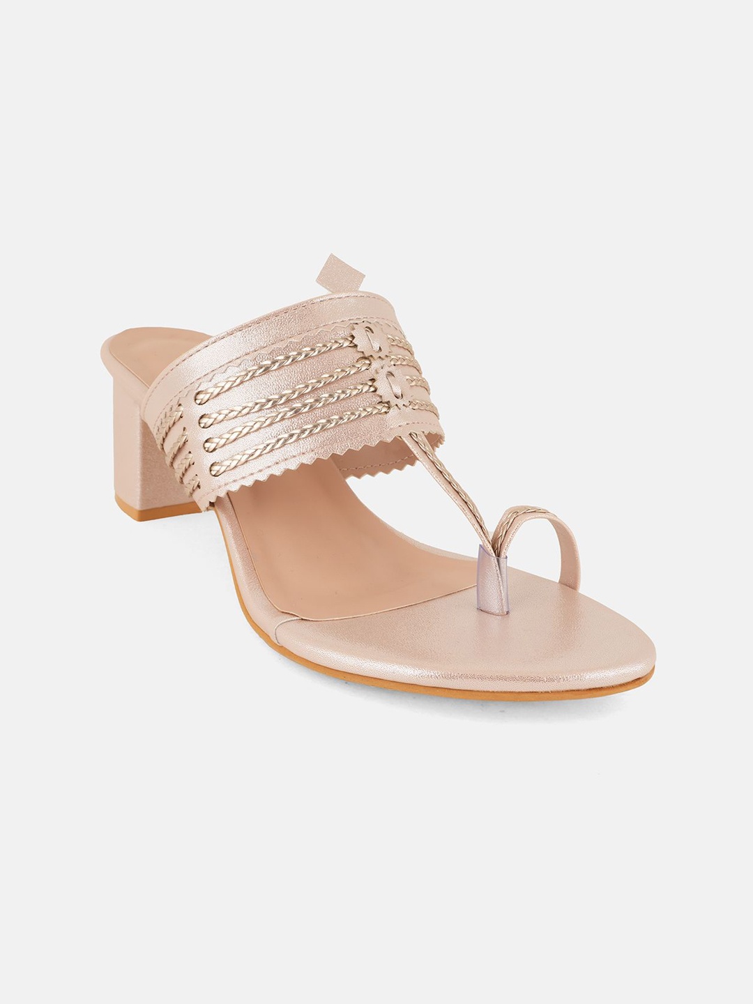 

Anouk PU Party Block Sandals, Rose gold