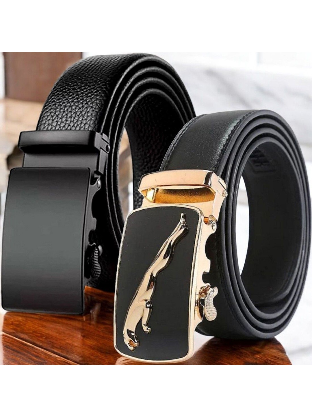 

The Roadster Lifestyle Co Set Of 2 Textured Formal Belts, Black