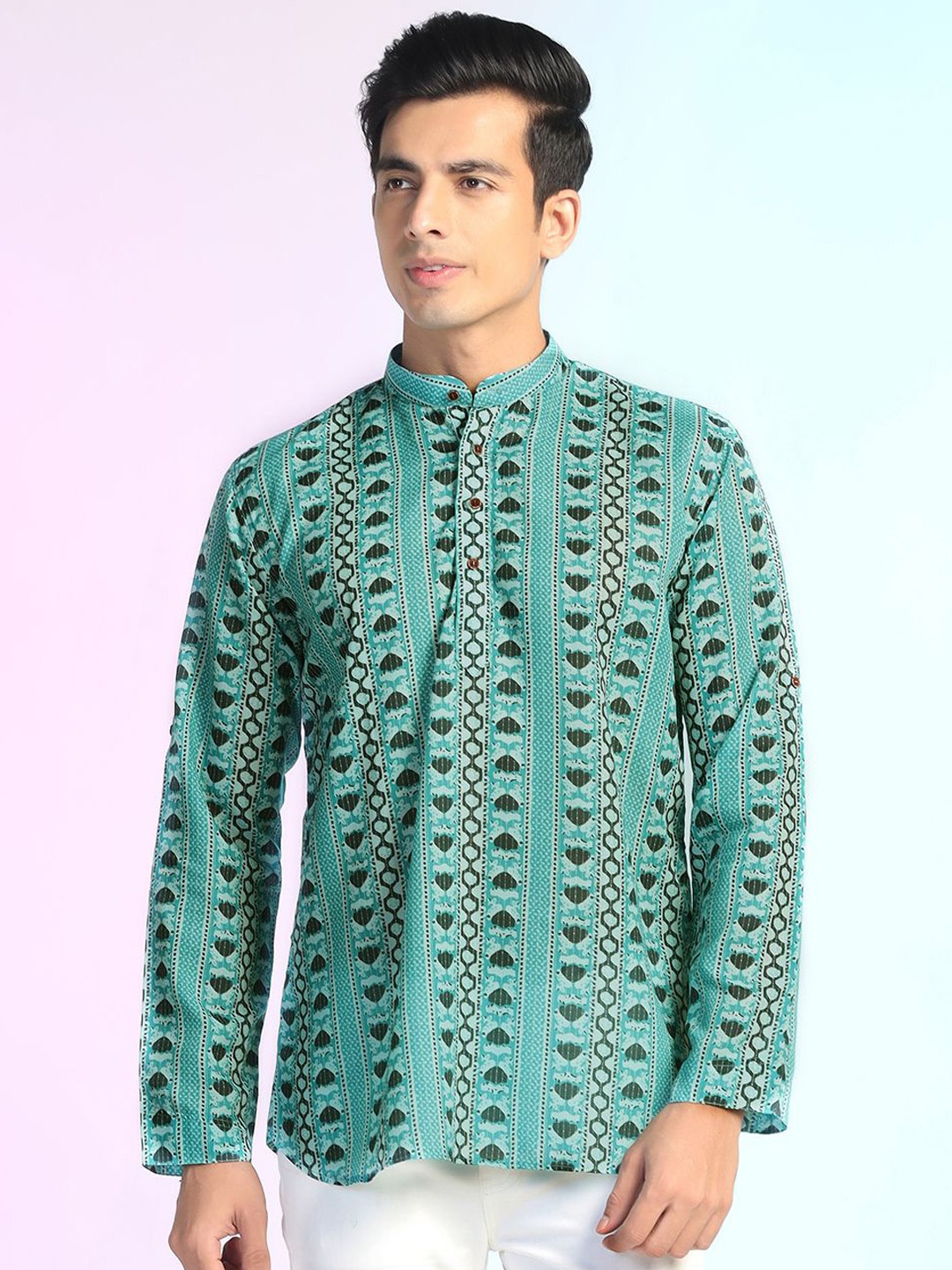 

Prakatha Men Printed Kurta, Green