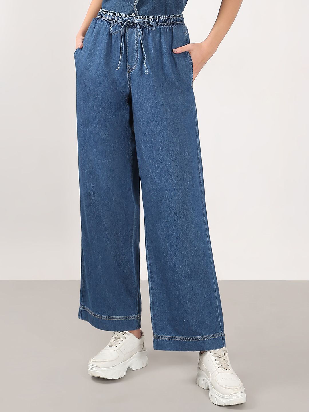 

Vero Moda Women Flared Trousers, Blue
