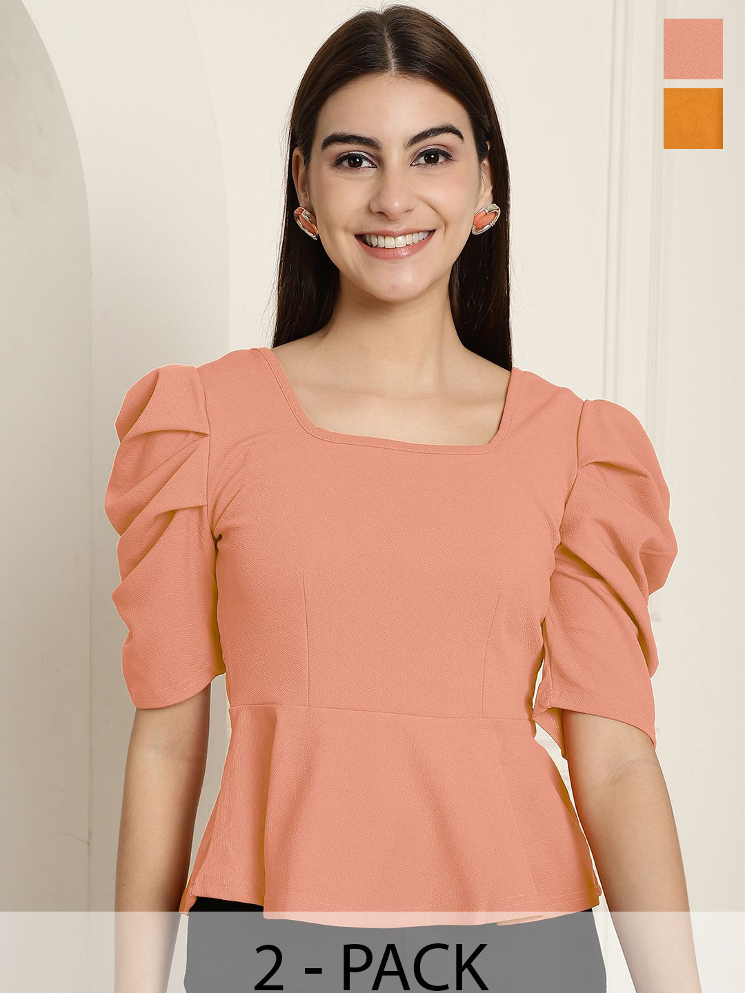 

Tromko Puff Sleeve Top, Multi