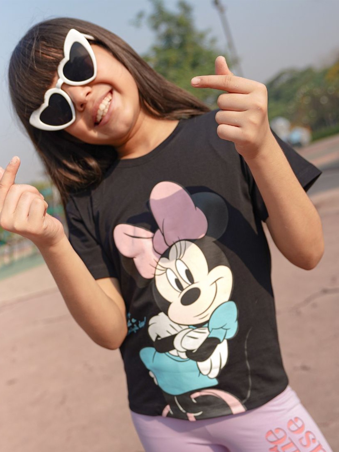 

Nap Chief Girls Printed T-shirt with Shorts, Black