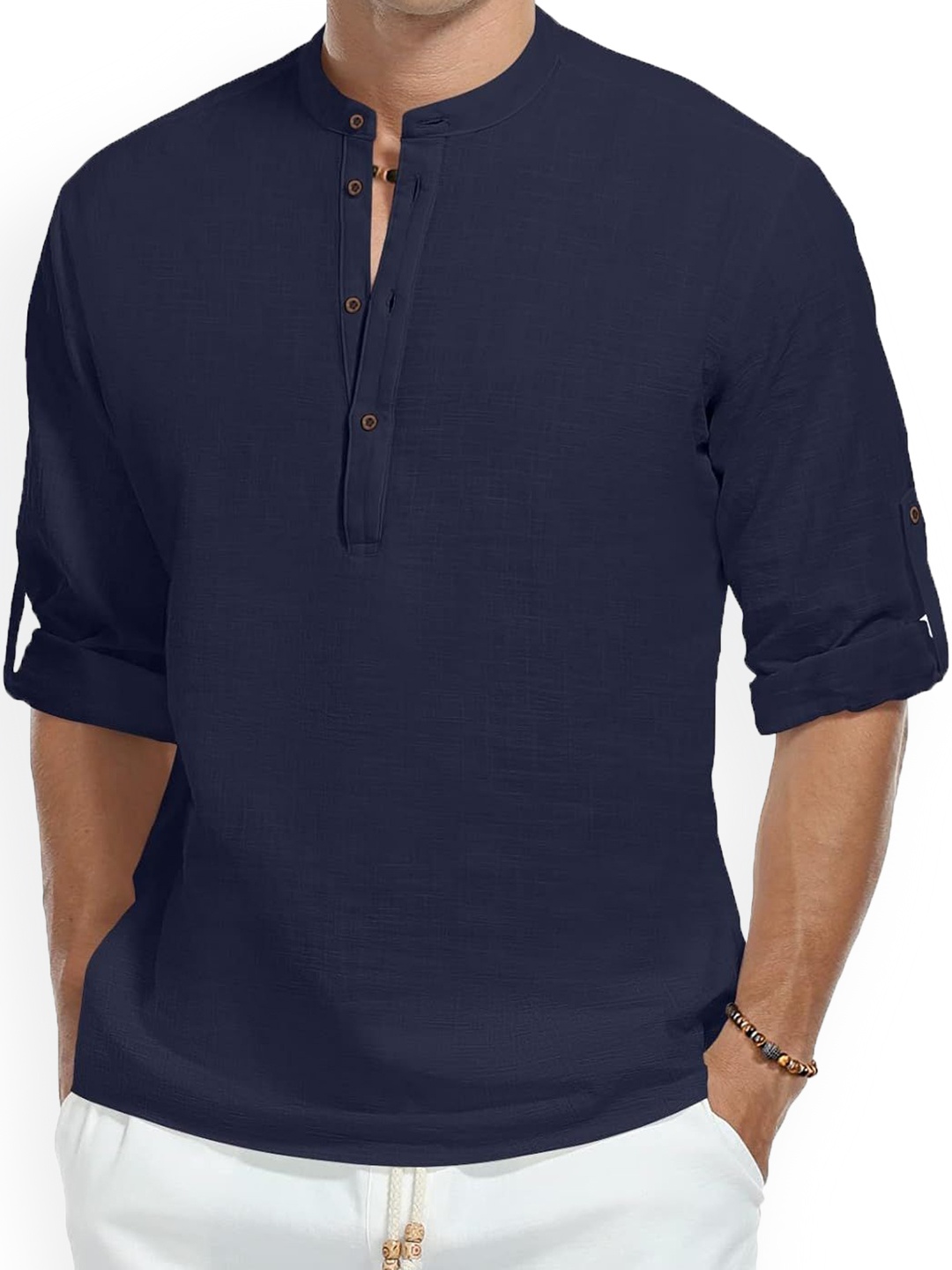 

SHOPYCLICK Men Kurta, Navy blue