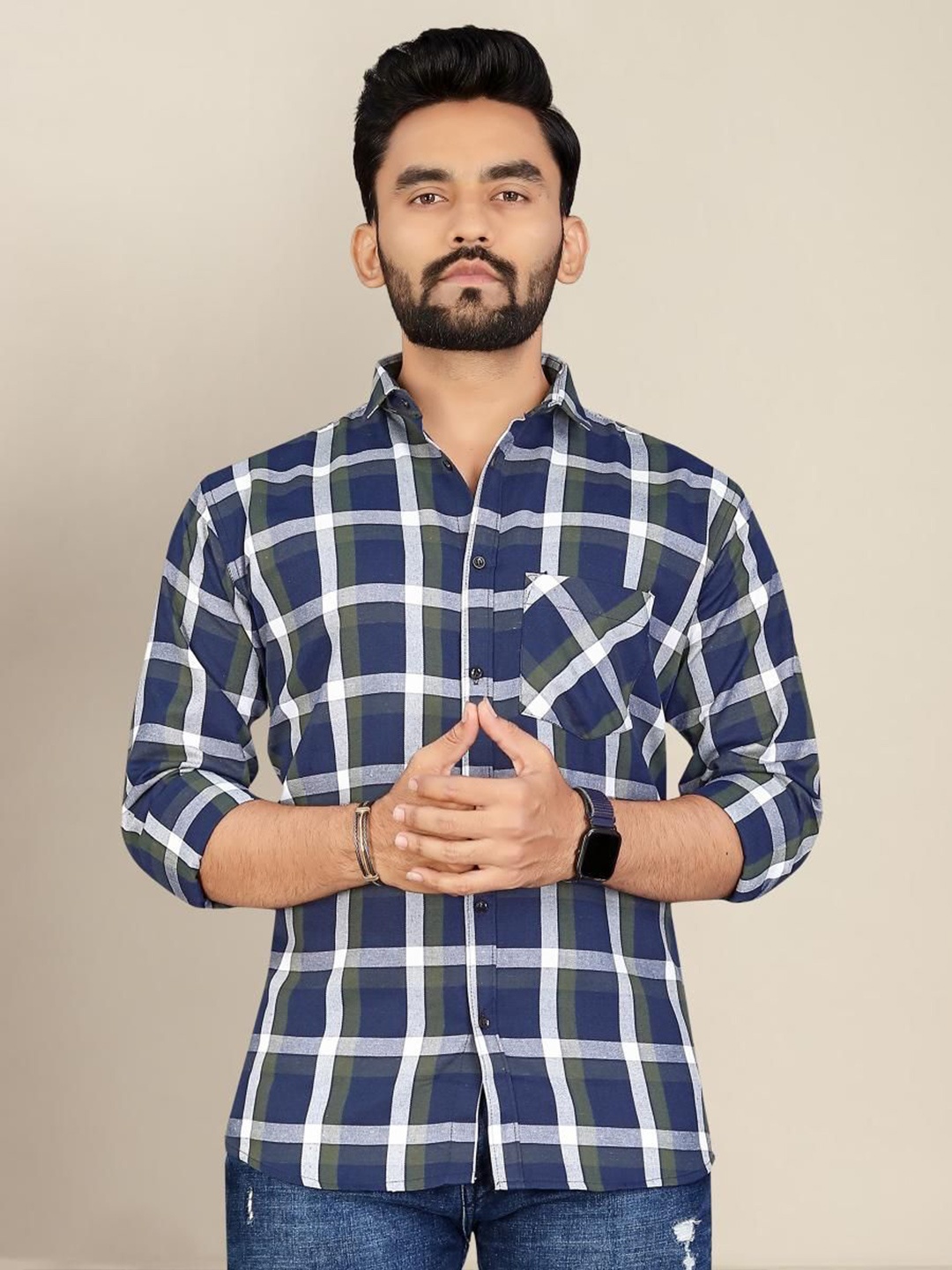 

Metronaut Men Classic Tartan Checks Opaque Checked Casual Shirt, Multi