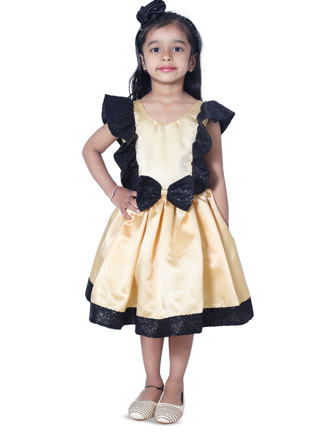 

Wow Princess Satin A-Line Dress, Gold