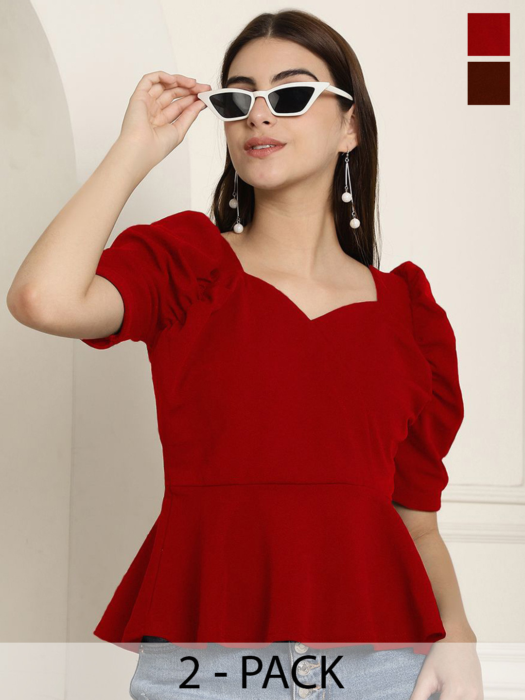 

Tromko Puff Sleeve Top, Multi
