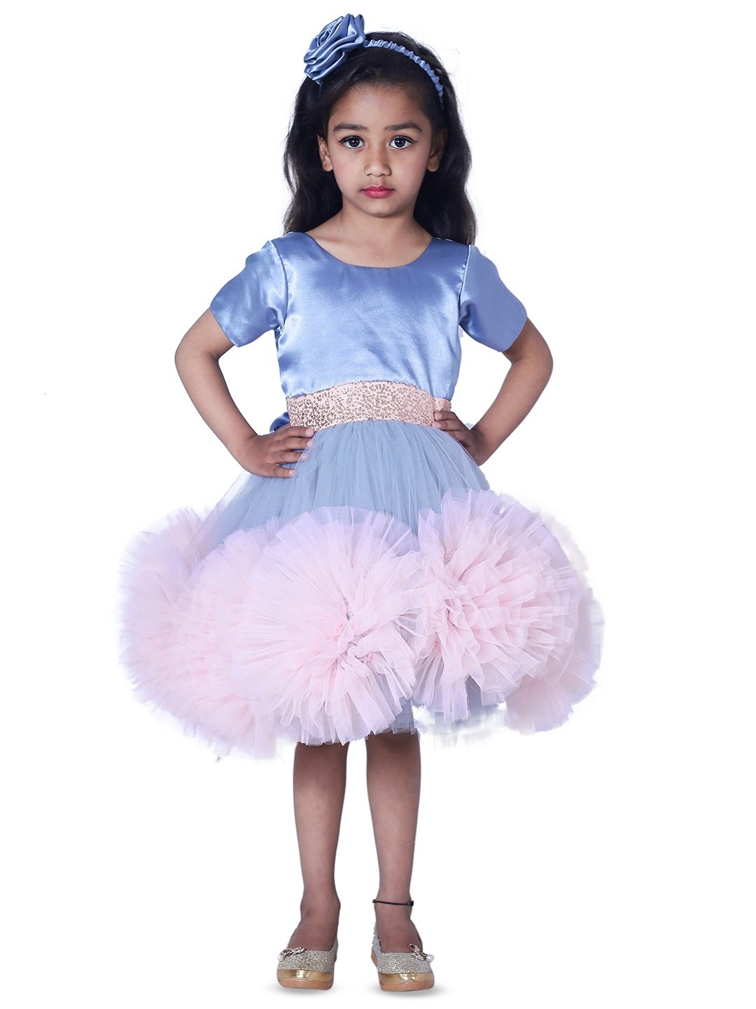 

Wow Princess Net A-Line Dress, Grey