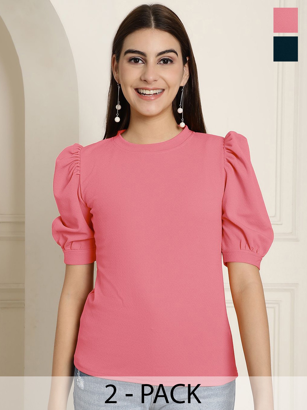 

Tromko Puff Sleeve Top, Multi