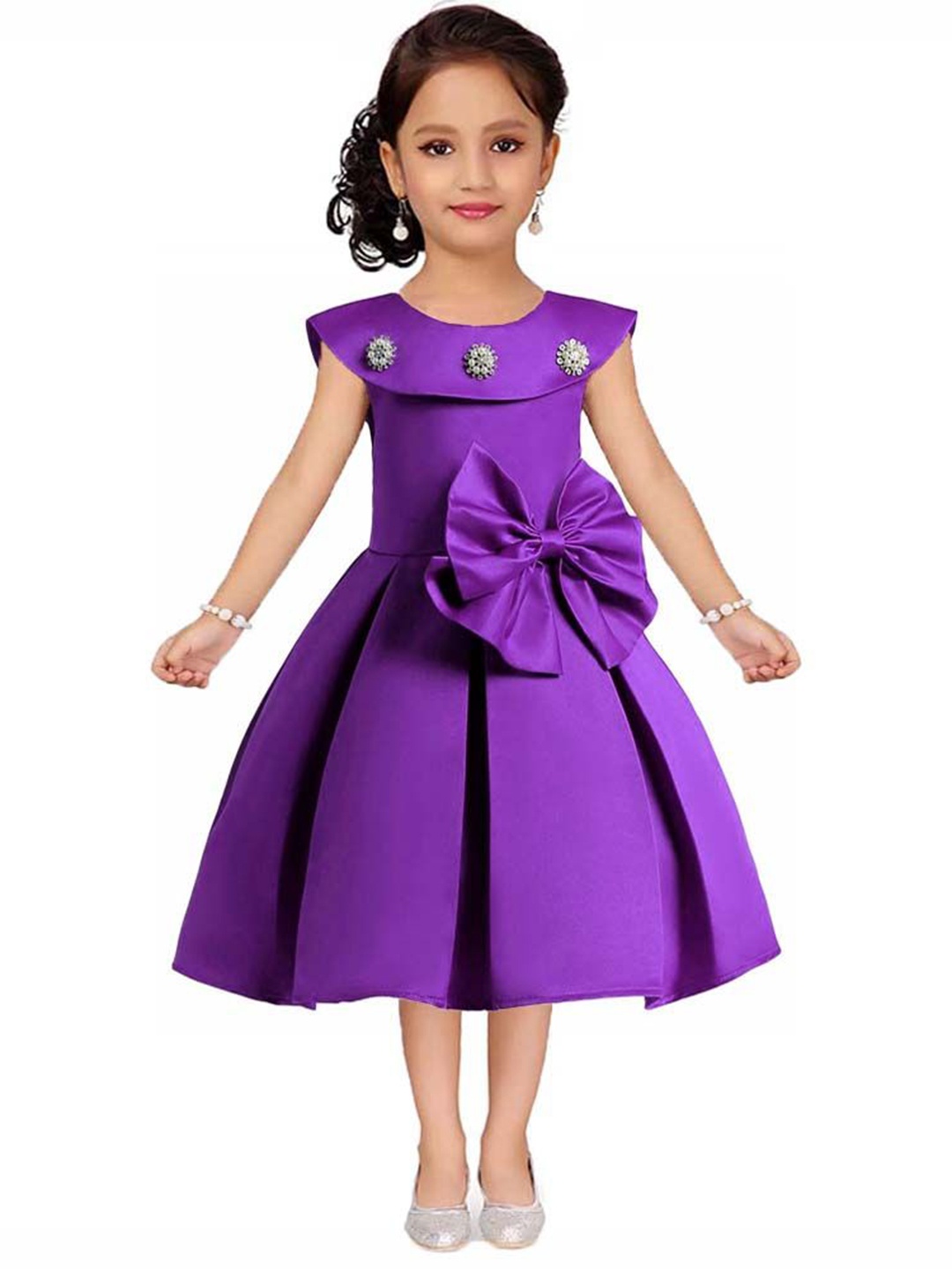 

Wow Princess Satin A-Line Dress, Purple