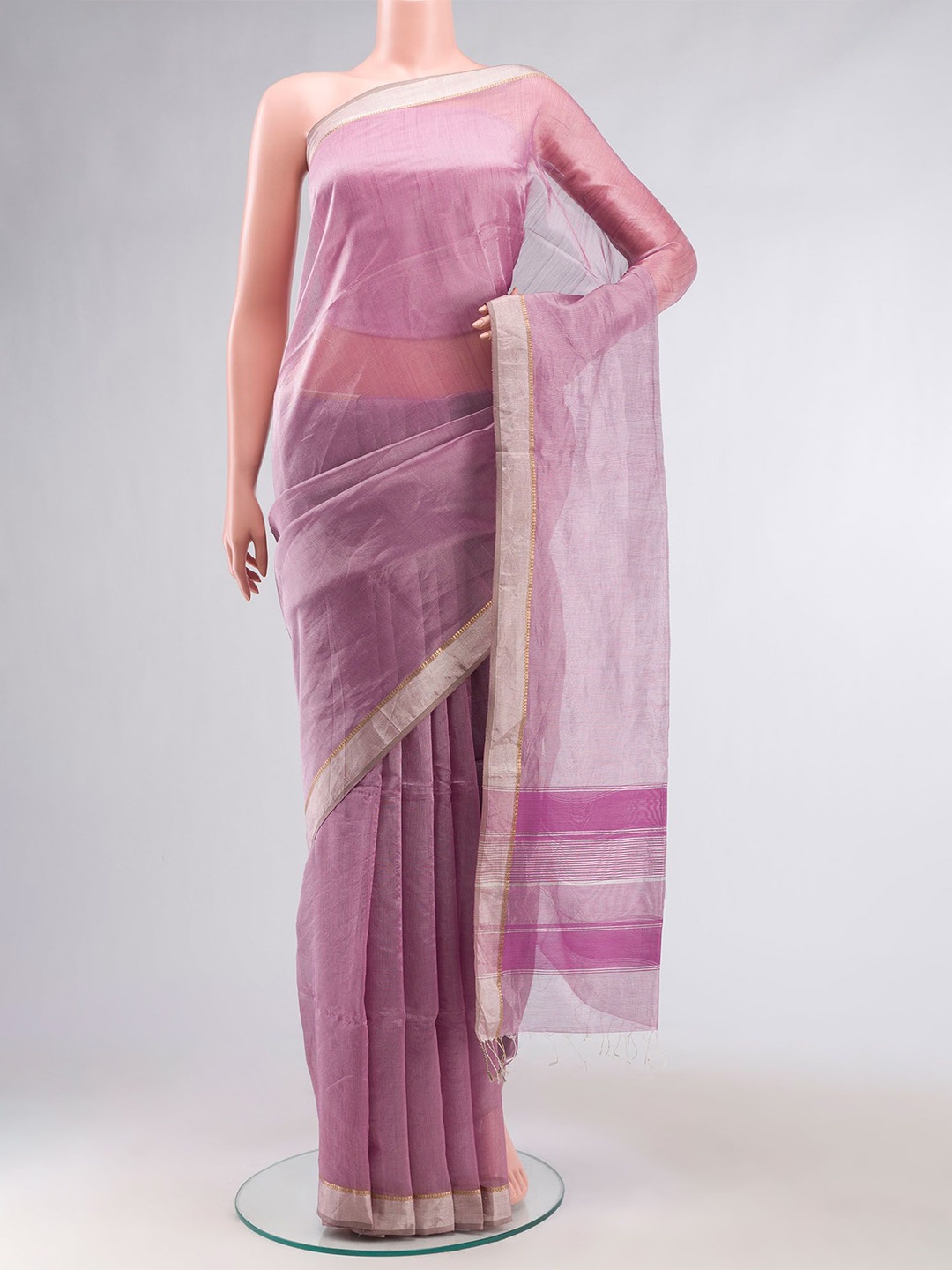

Nalli Silk Cotton Saree, Pink
