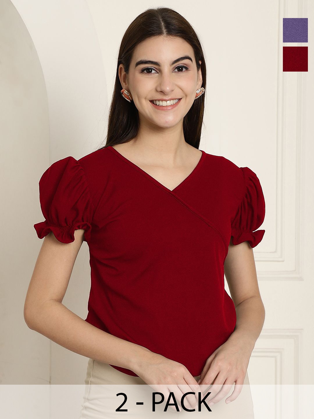 

Tromko Puff Sleeve Top, Multi