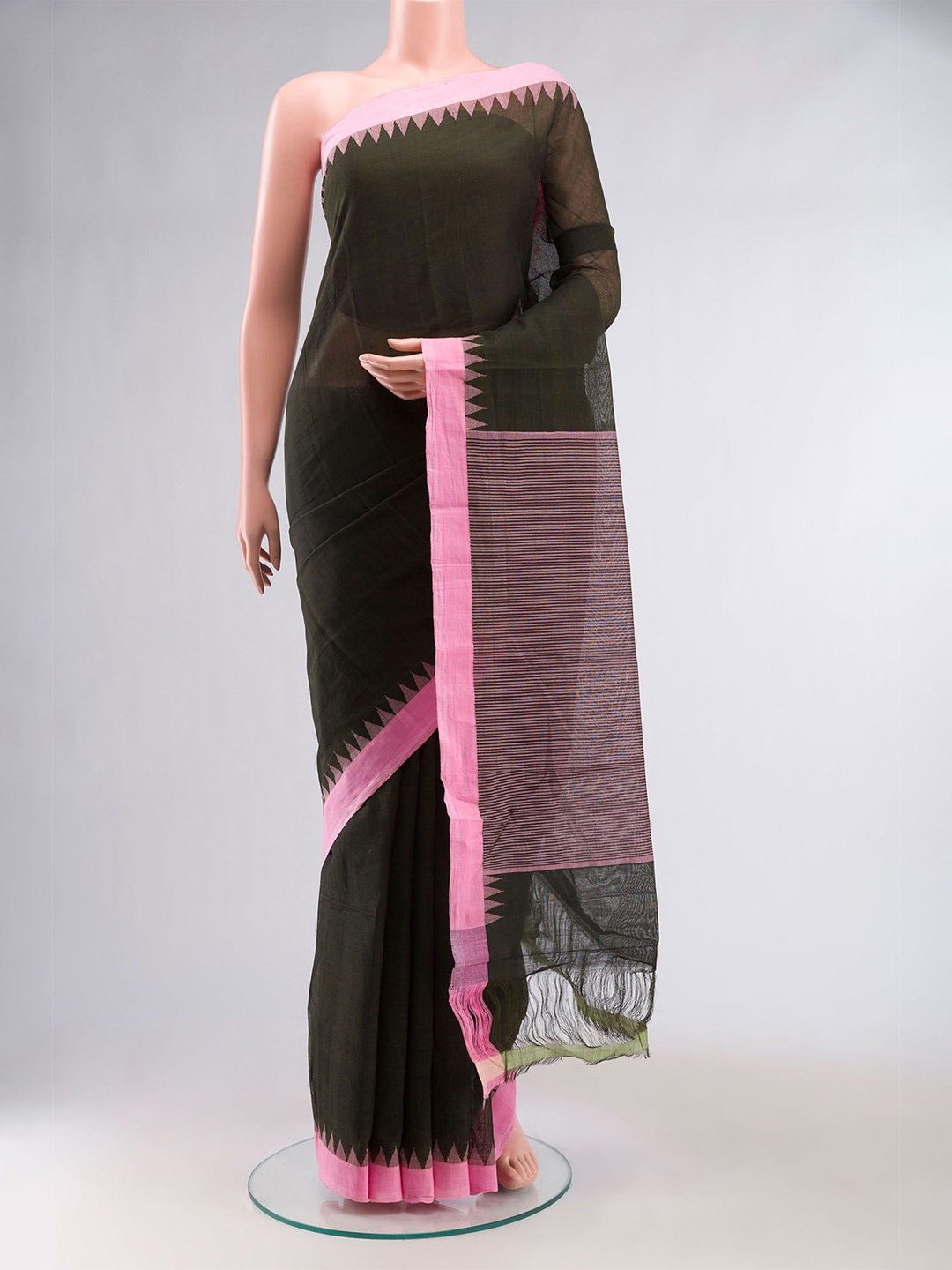 

Nalli Pure Cotton Saree, Black