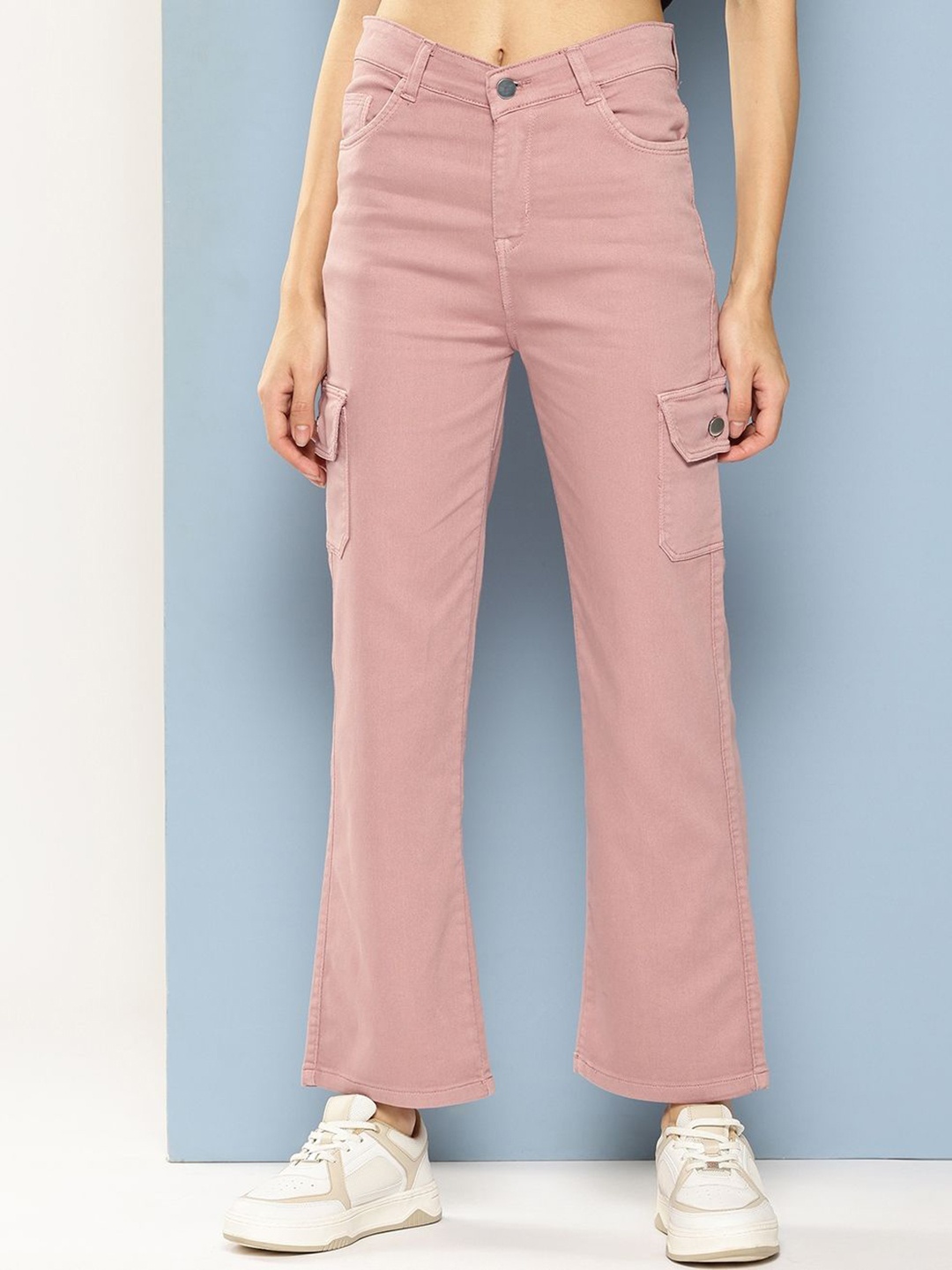

BAESD Girls Comfort Relaxed Fit Low Distress Stretchable Jeans, Pink