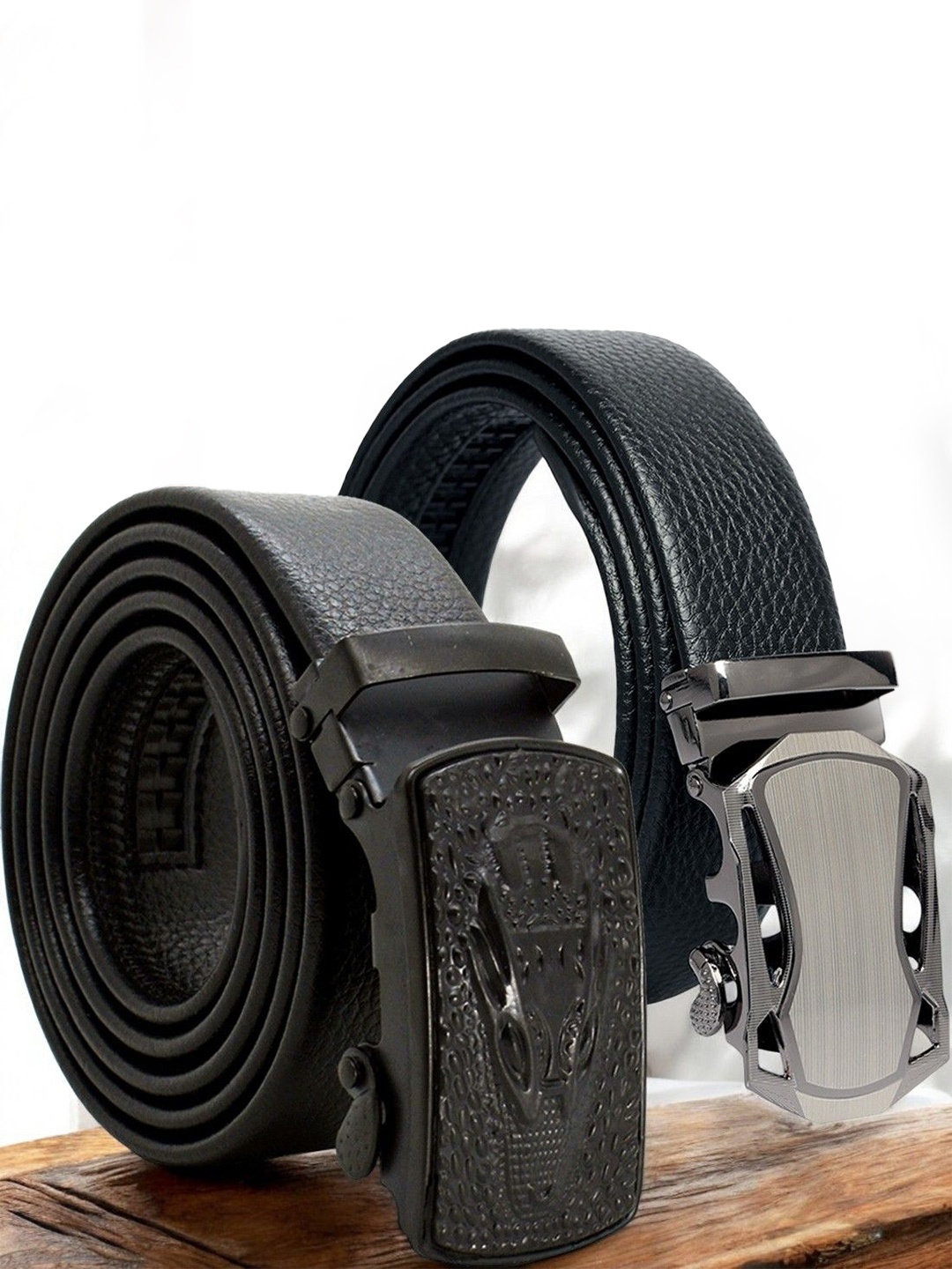 

The Roadster Lifestyle Co. Set Of 2 Textured Formal Belts, Black