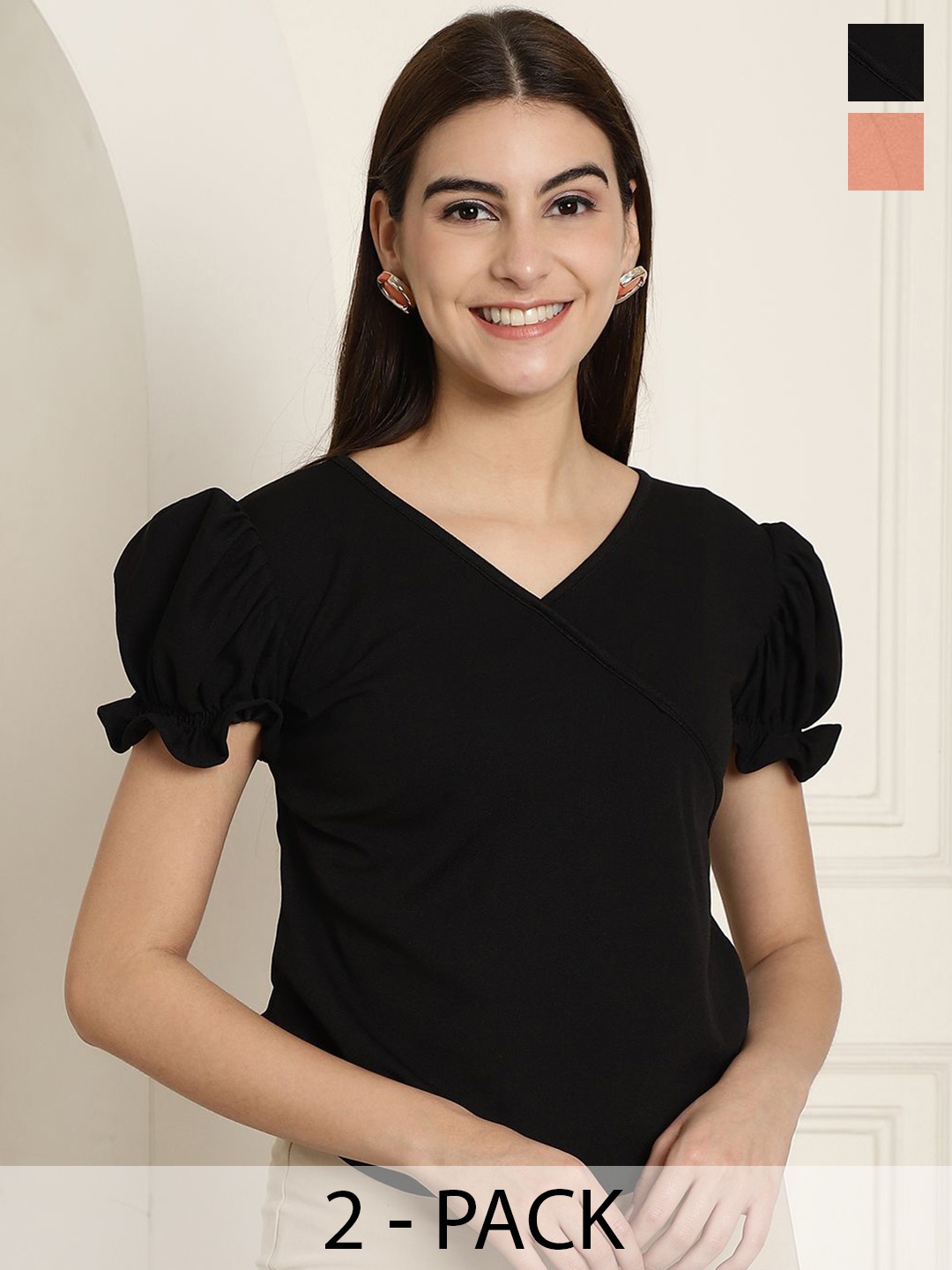 

Tromko Puff Sleeve Top, Multi
