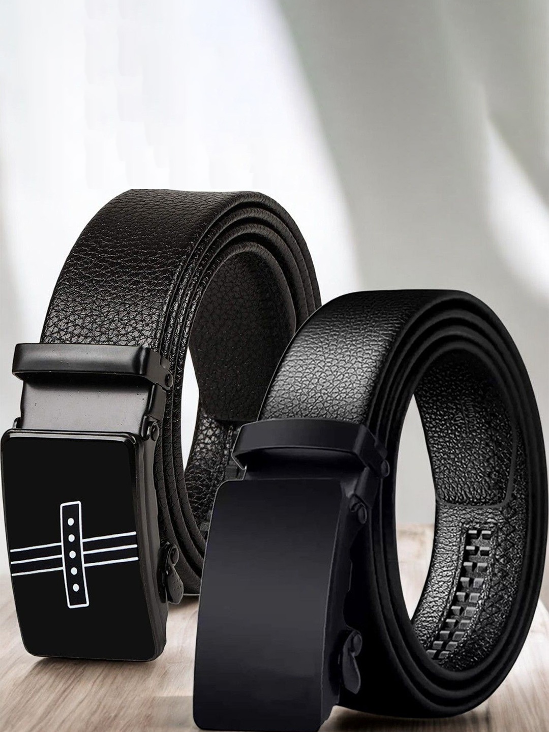 

The Roadster Lifestyle Co. Set Of 2 Textured Formal Belts, Black