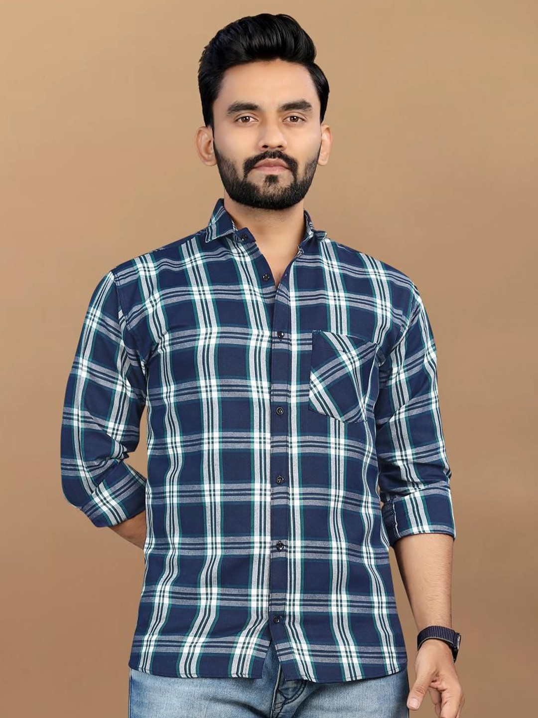 

Metronaut Men Classic Tartan Checks Opaque Checked Casual Shirt, Multi