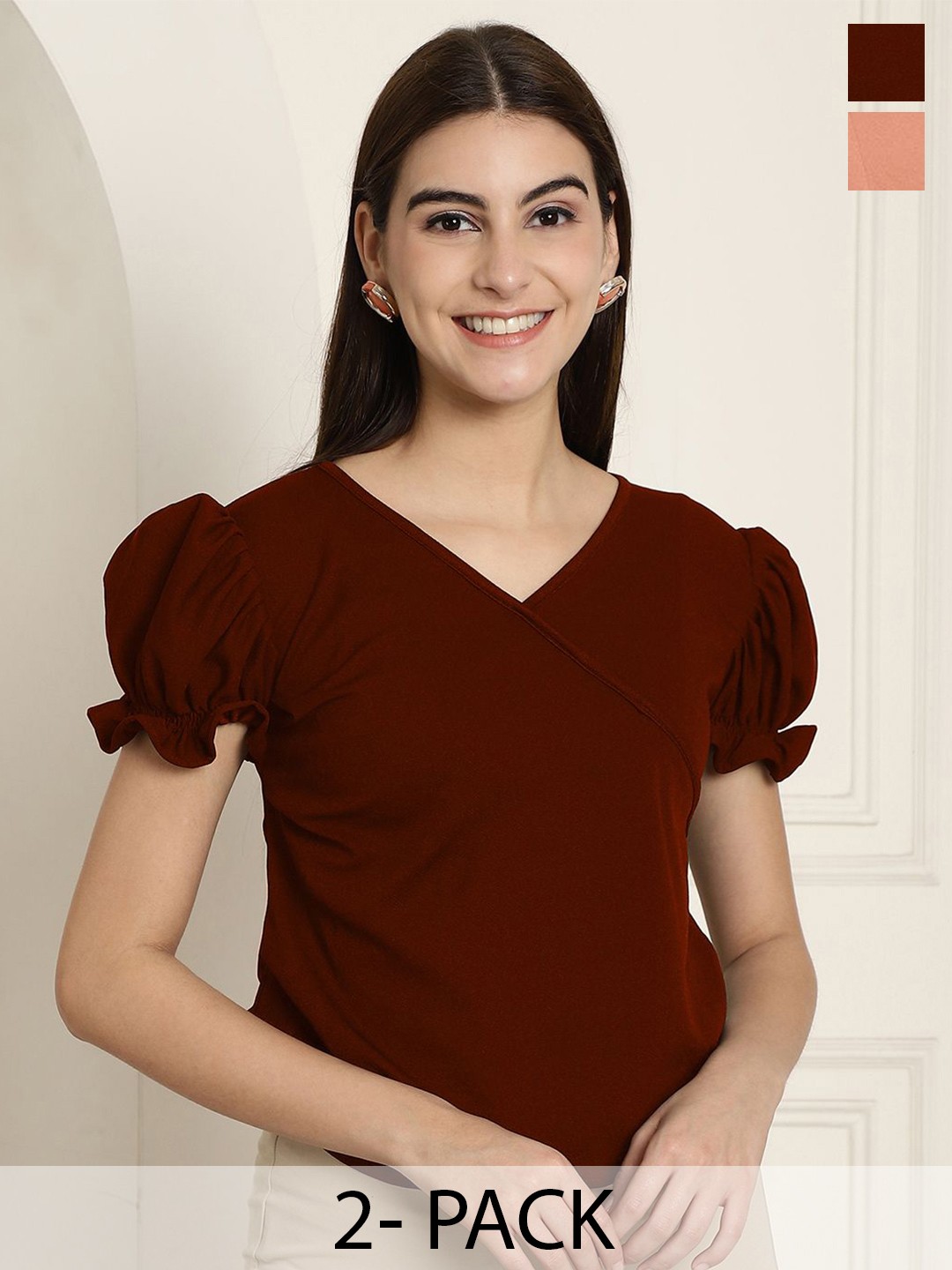 

Tromko Puff Sleeve Top, Multi
