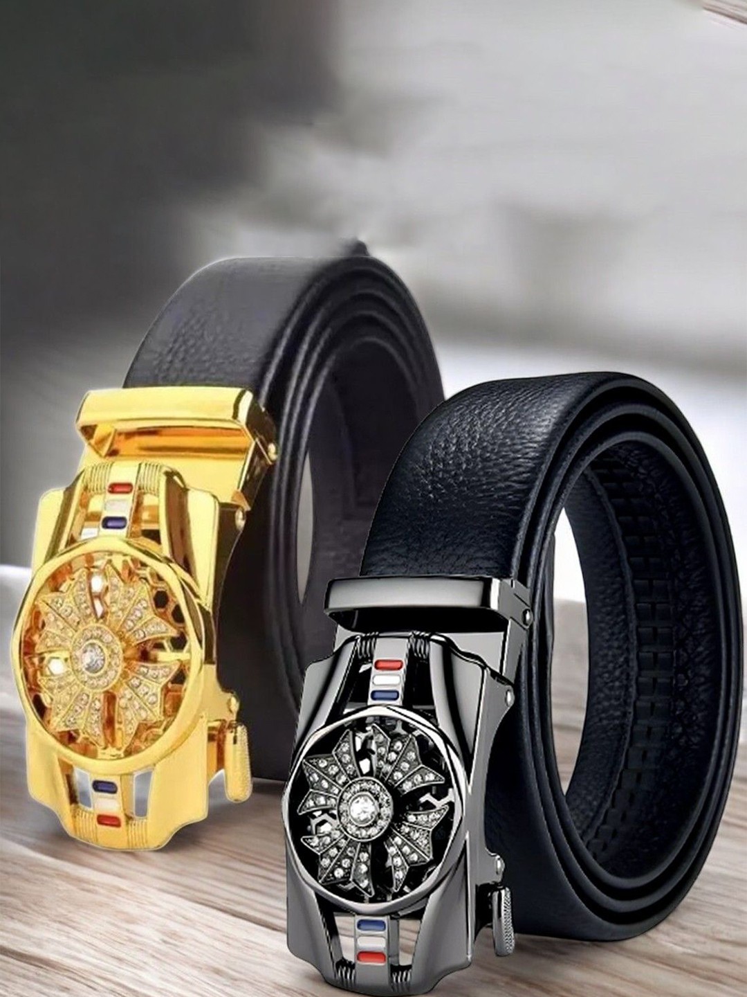

The Roadster Lifestyle Co Set Of 2 Textured Formal Belts, Black