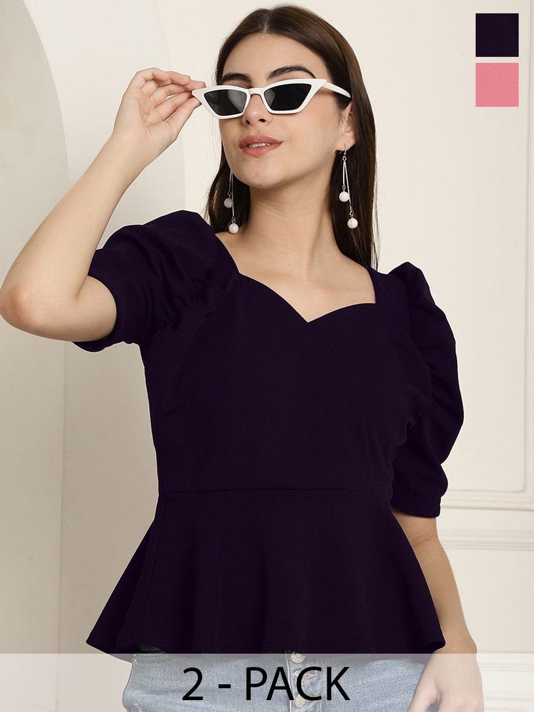 

Tromko Puff Sleeve Top, Multi
