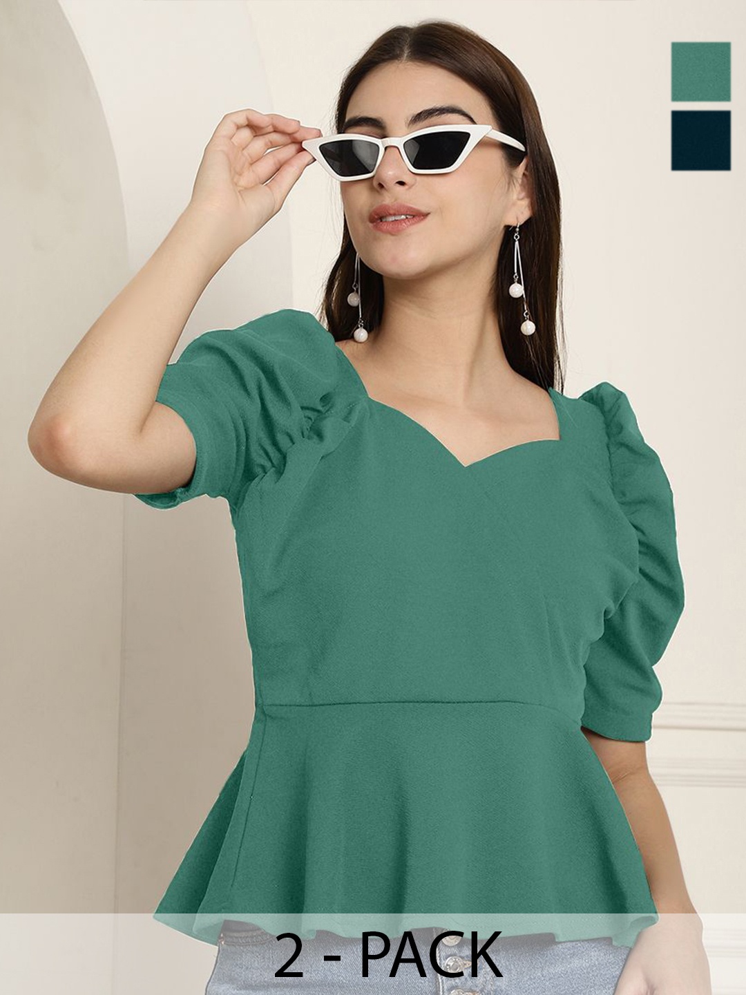 

Tromko Puff Sleeve Top, Multi
