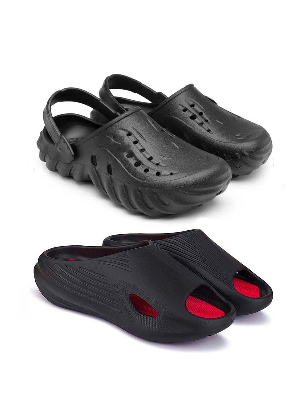 

BERSACHE Men Clogs, Black