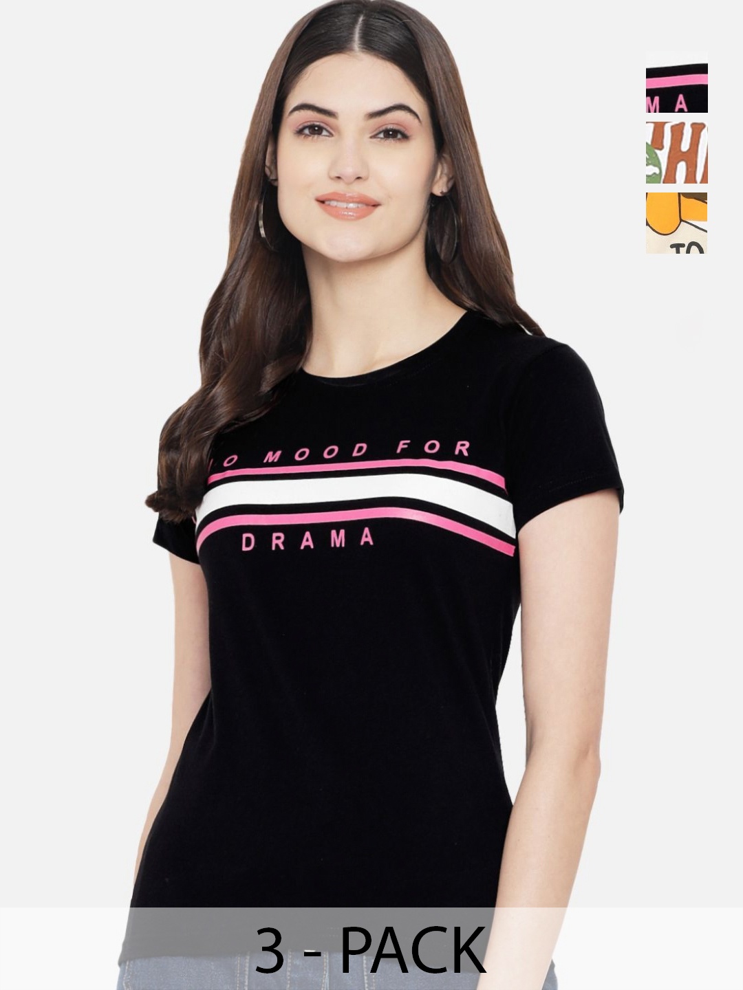 

Tromko Women Typography Printed T-shirt, Multi