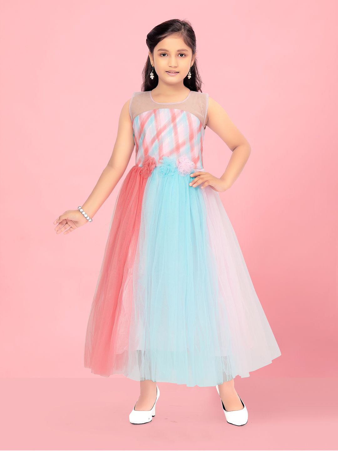 

Miss & Chief Net Maxi Dress, Pink