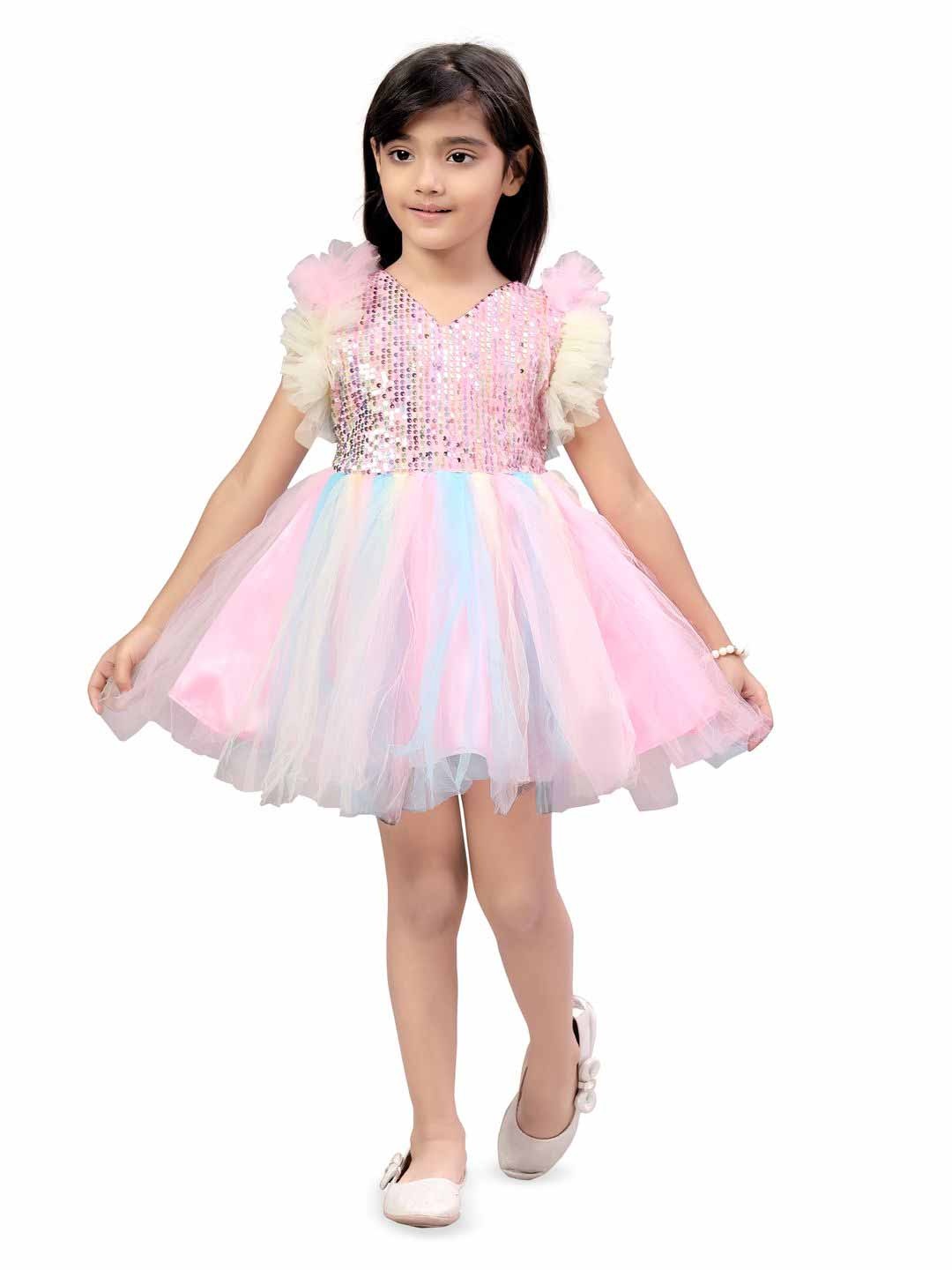 

GLOBAL NOMAD Net Fit & Flare Dress, Pink